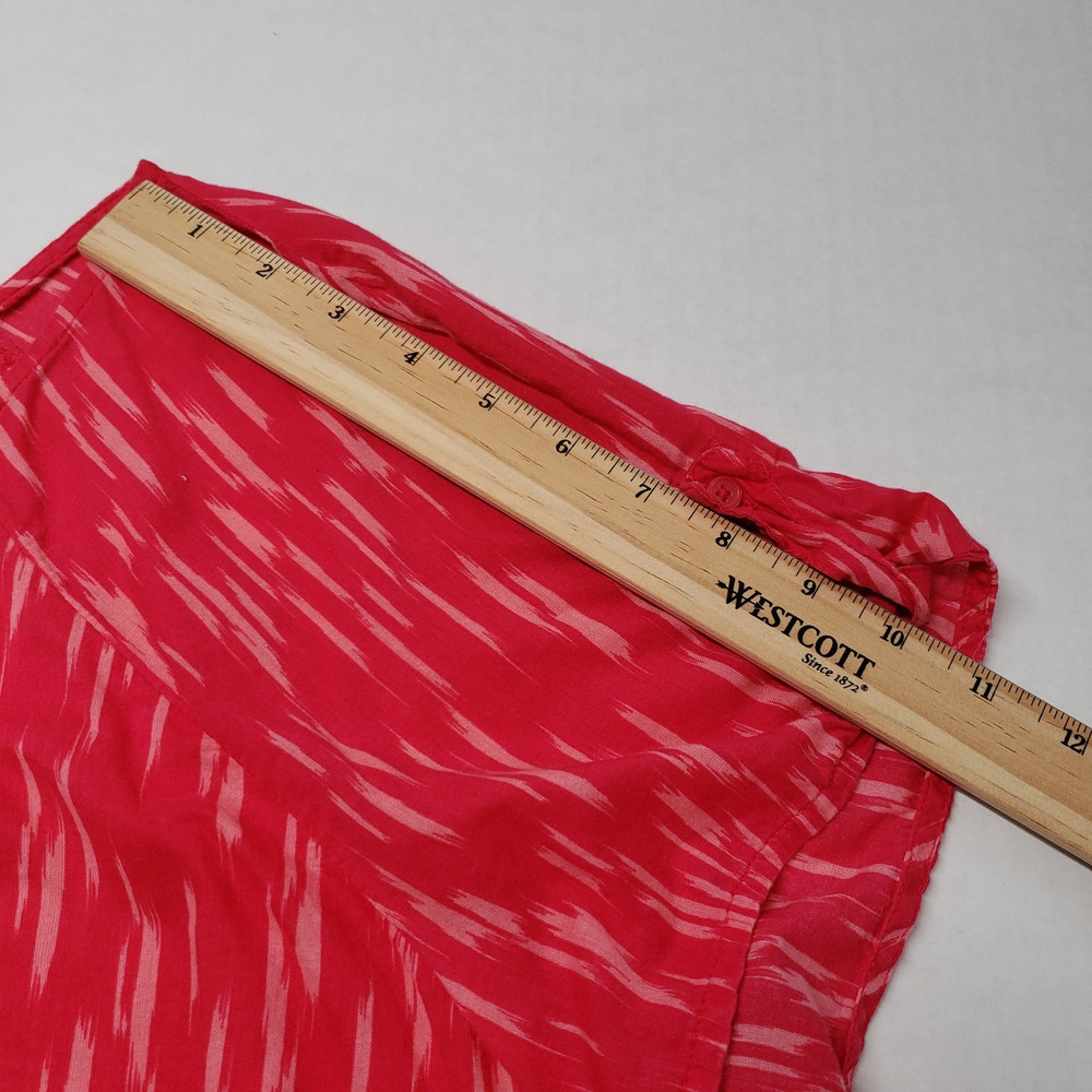 Old Navy Top Womens XXL Pink Cotton Lightweight Preppy Colorful Pattern Bohemian - Picture 6 of 16